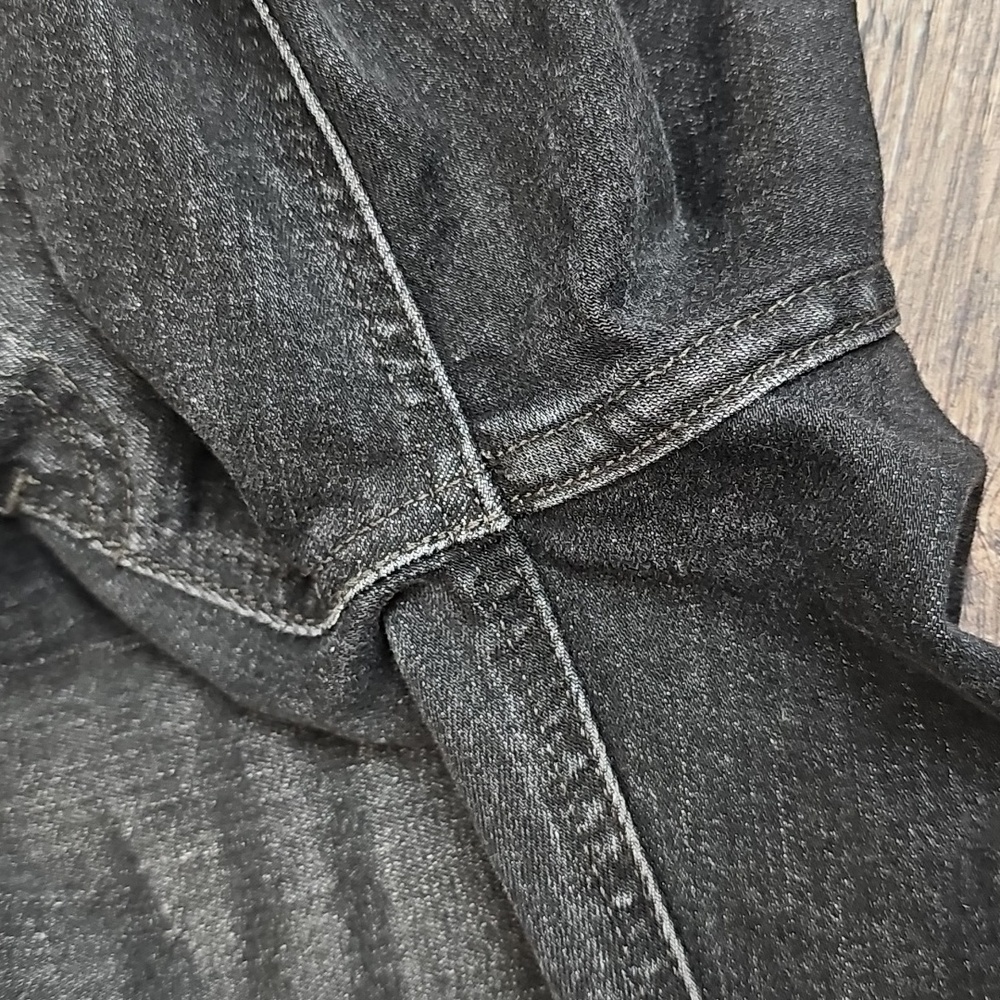 LEVI'S BLACK PREMIUM DENIM SKINNY ANKLE BIB OVERALLS - Picture 6 of 15